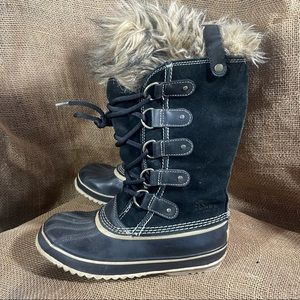 SOREL Joan Of Arctic Black Quarry Winter Snow Boot